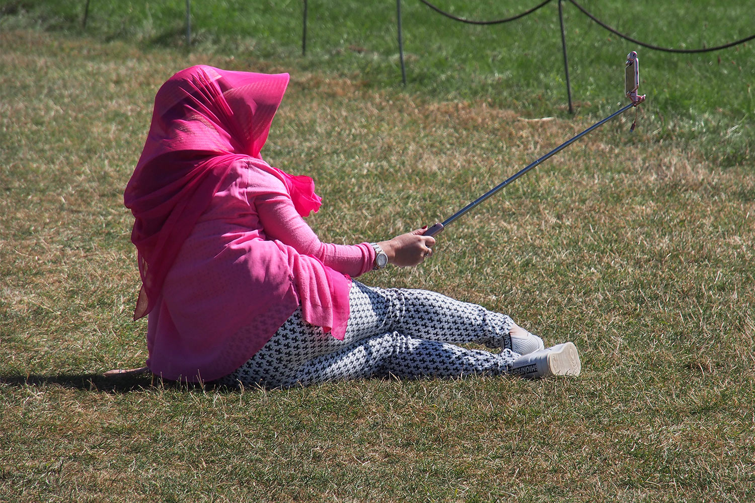 Selfie vor Stonehenge . bei Amesbury . Wiltshire . Südengland (Foto: Andreas Kuhrt)