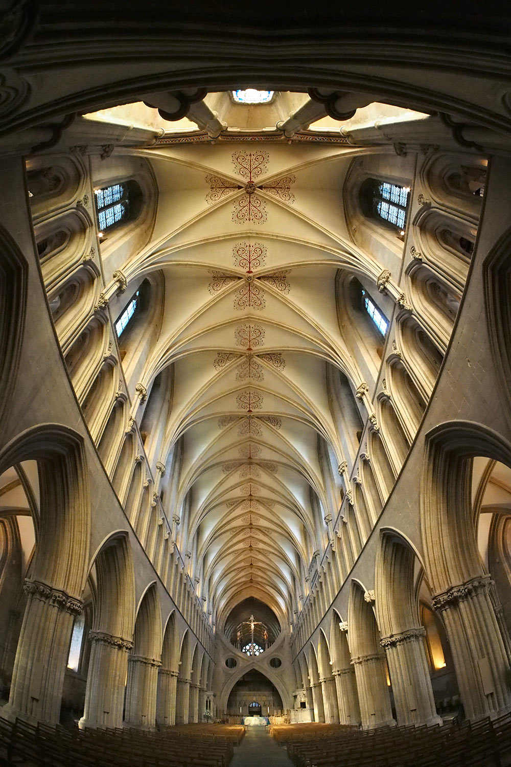 Langhaus der Wells Cathedral St. Andrew . Somerset . Südengland (Foto: Andreas Kuhrt)
