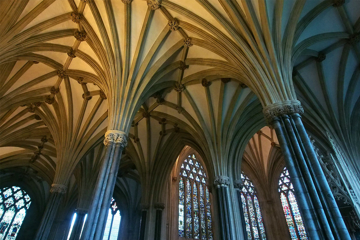 Retrochor der Wells Cathedral St. Andrew . Somerset . Südengland (Foto: Andreas Kuhrt)