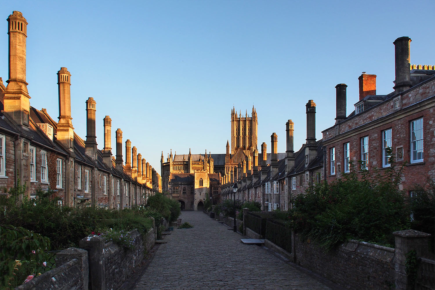 Vicar's Close bei der Wells Cathedral . Somerset . Südengland (Foto: Andreas Kuhrt)