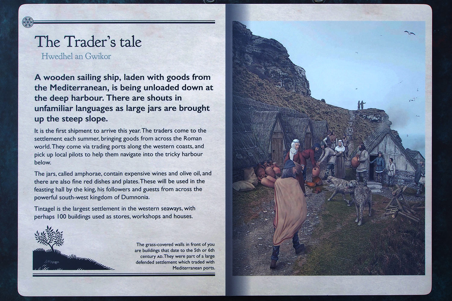 P0056173-2016-suedengland-tintagel-island-traders-tale "The Trader's Tale", Ruinen auf Castle Island bei Tintagel . Cornwall . Südengland (Foto: Andreas Kuhrt)