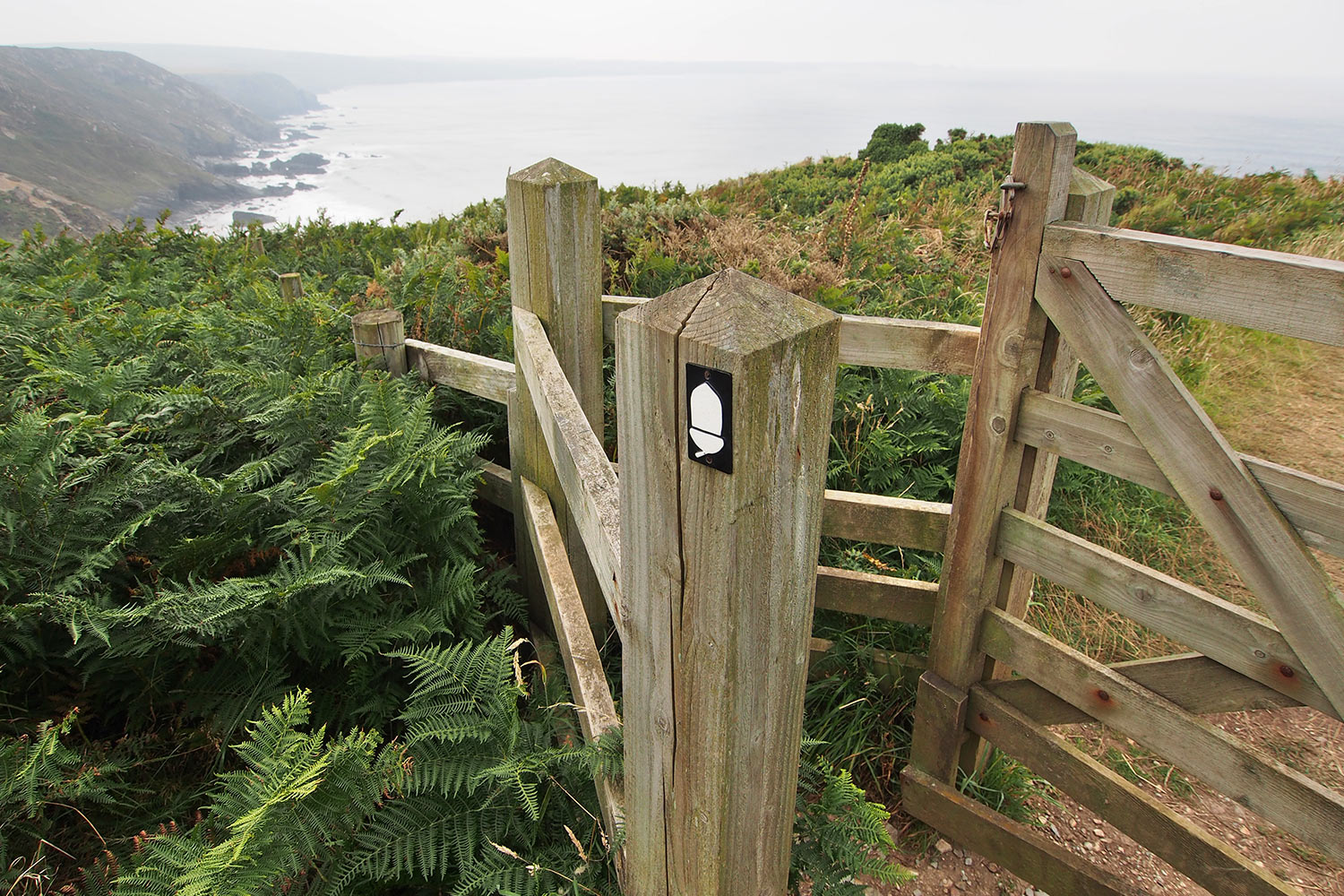P0056638-2016-suedengland-cornwall-sw-coast-path-bei-treligga Viehgatter am South West Coast Path bei Treligga . Cornwall . Südengland (Foto: Andreas Kuhrt)