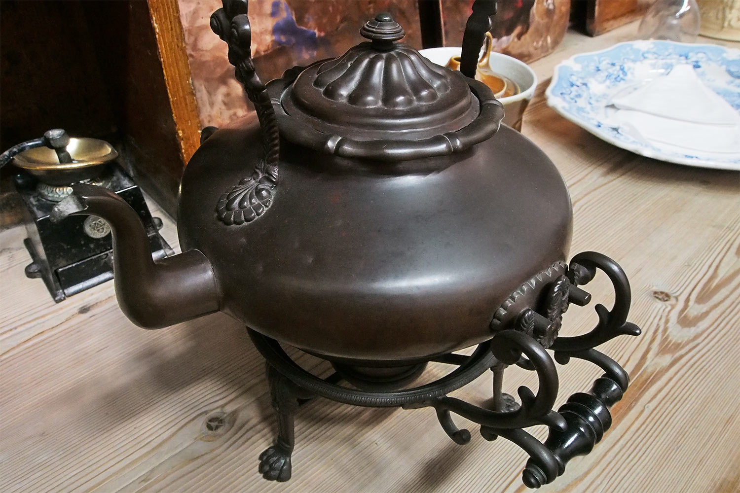 Wasserkessel in der Küche . Lanhydrock House . Cornwall . Südengland (Foto: Andreas Kuhrt 2016)