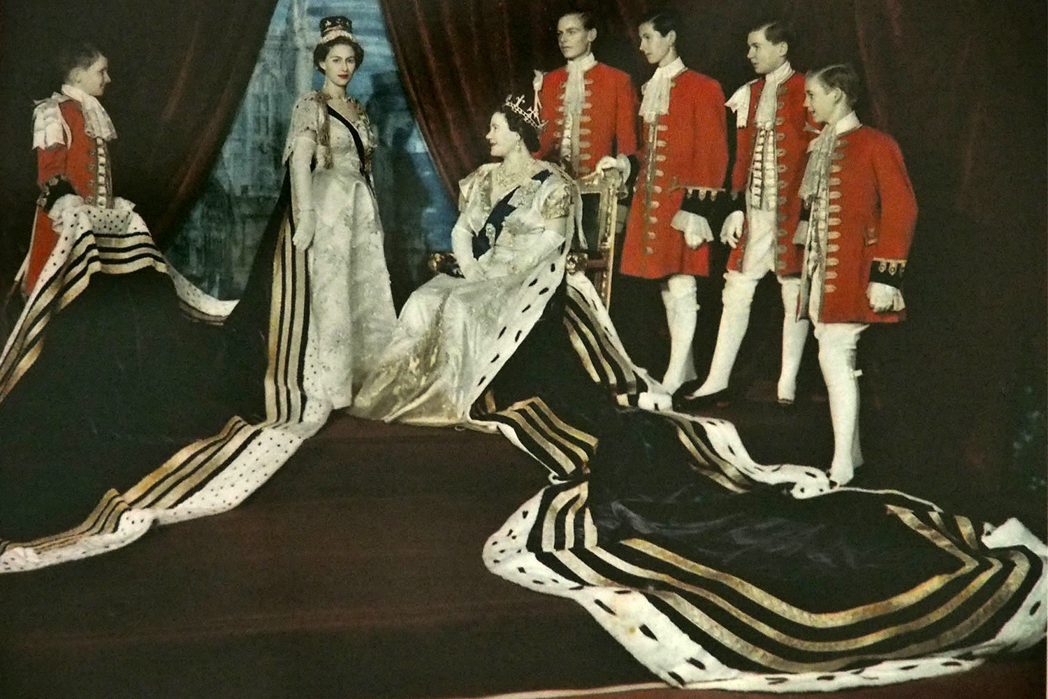 Weihnachtsgrußkarte 1954 von Königin Elisabeth . Lanhydrock House . Cornwall . Südengland (Foto: Andreas Kuhrt 2016)