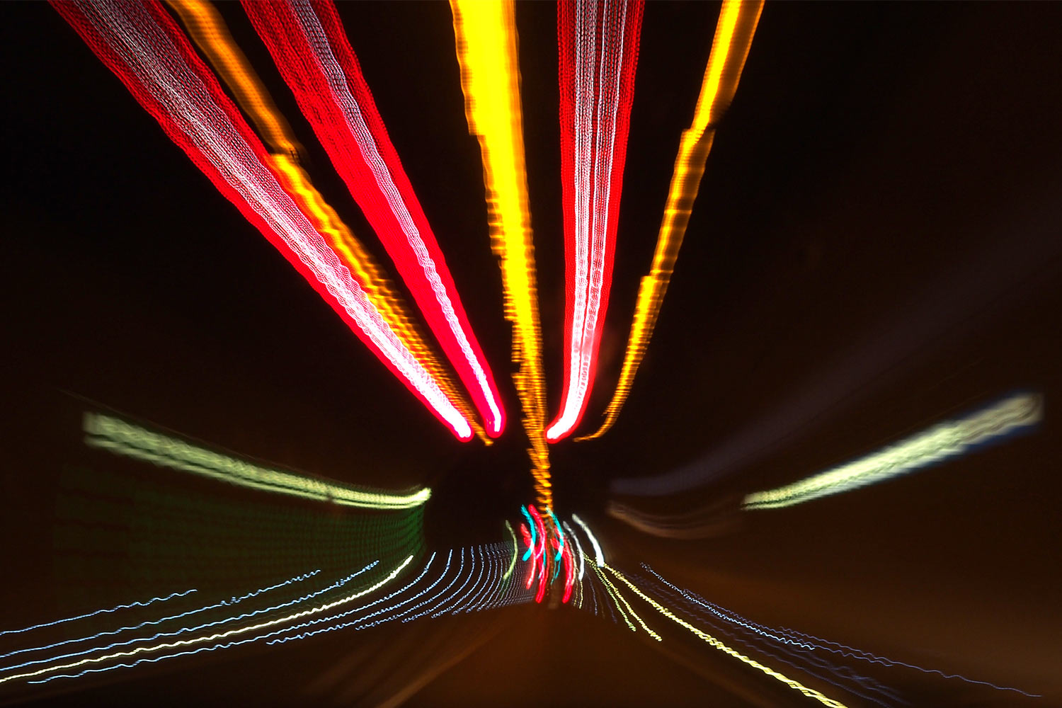 Wischlicht im Rennsteigtunnel der A71 . Thüringen (Foto: Andreas Kuhrt 2016)