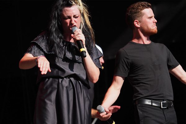 Humanophones: Frédérika Alésina & Joris Le Dantec . Rudolstadt-Festival 2017 (Foto: Andreas Kuhrt)