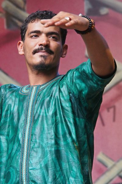 Imarhan: Hicham Bouhasse . Rudolstadt-Festival 2017 (Foto: Andreas Kuhrt)