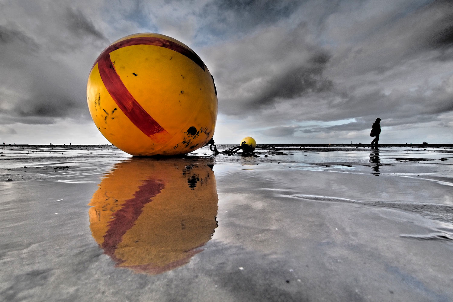 Ebbe im Watt . an der Nordsee bei Cuxhaven (Foto: Andreas Kuhrt 2017)