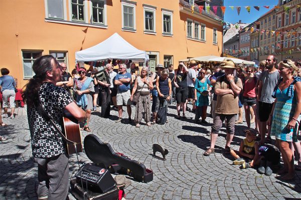 Marktstraße: Tom Kirk . Rudolstadt-Festival 2018 (Foto: Andreas Kuhrt)