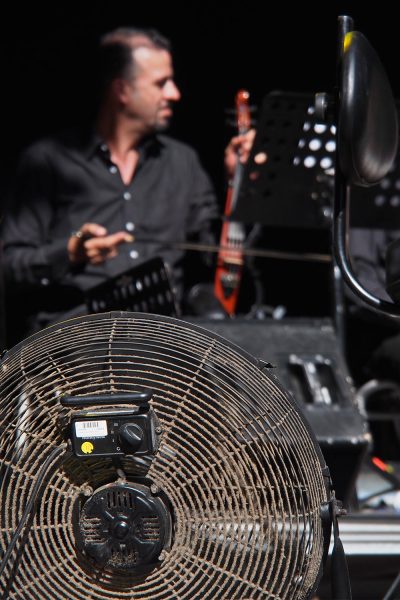 Ventilator beim El Gusto Orchestra . Rudolstadt-Festival 2018 (Foto: Andreas Kuhrt)