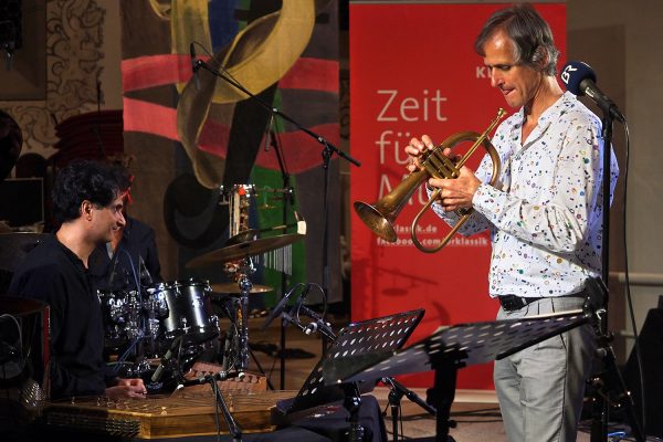 Eternal Voyage: Alireza Mortazavi & Markus Stockhausen . Rudolstadt-Festival 2018 (Foto: Andreas Kuhrt)