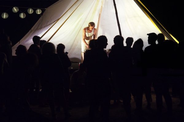 Heinepark: DJ andi (from the leipzig tribe of peace) . Rudolstadt-Festival 2018 (Foto: Andreas Kuhrt)