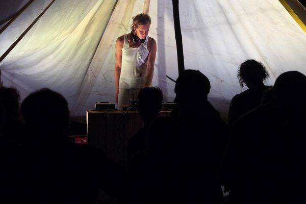 Heinepark: DJ andi (from the leipzig tribe of peace) . Rudolstadt-Festival 2018 (Foto: Andreas Kuhrt)