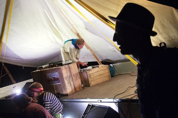 Heinepark: DJ andi (from the leipzig tribe of peace) . Rudolstadt-Festival 2018 (Foto: Andreas Kuhrt)