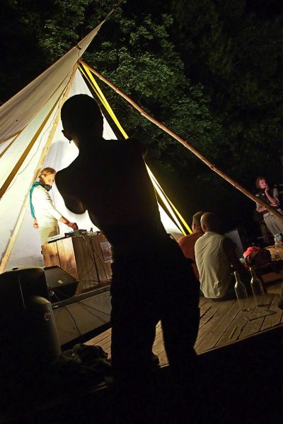 Heinepark: DJ andi (from the leipzig tribe of peace) . Rudolstadt-Festival 2018 (Foto: Andreas Kuhrt)