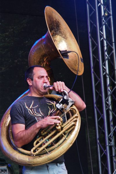 Red Baraat: Kenneth Bentley . Rudolstadt-Festival 2018 (Foto: Andreas Kuhrt)