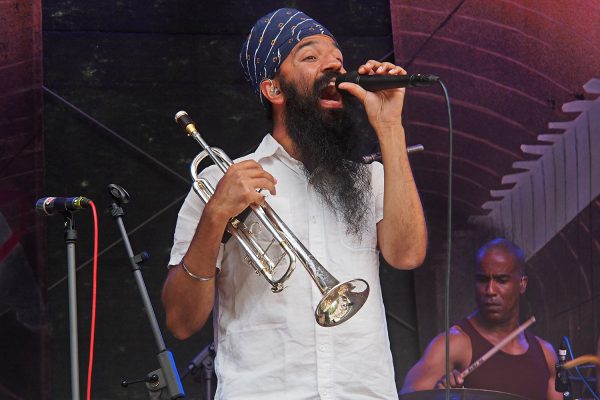 Red Baraat: Sonny Singh . Rudolstadt-Festival 2018 (Foto: Andreas Kuhrt)