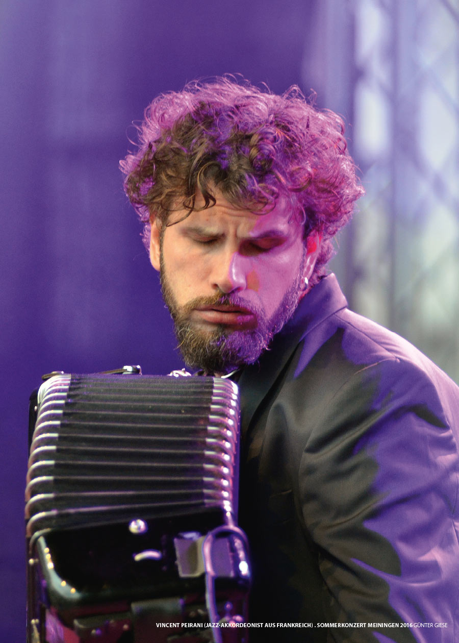 Vincent Peirani . Sommerkonzert Meiningen 2016 (Foto: Günter Giese)