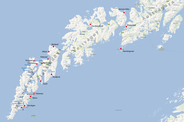 Lofoten-Karte: Moskenesøya - Flakstadøya - Vestvågøy . 2013
